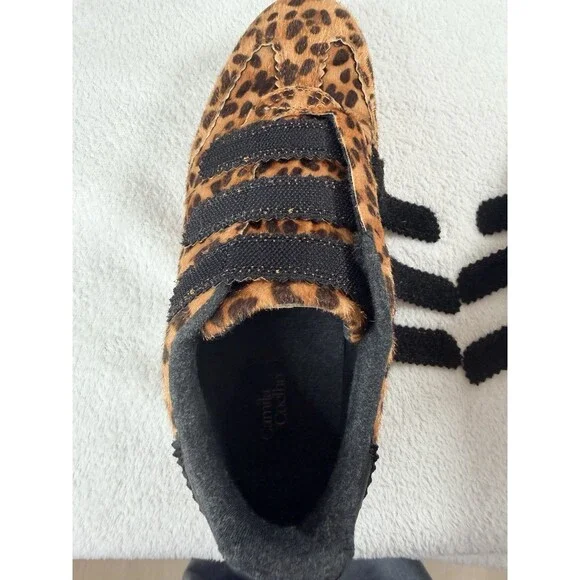 Camila Coelho Bastion Leopard Sneaker Sz 9.5 Tripple Strap Gum Sole - Picture 9 of 10